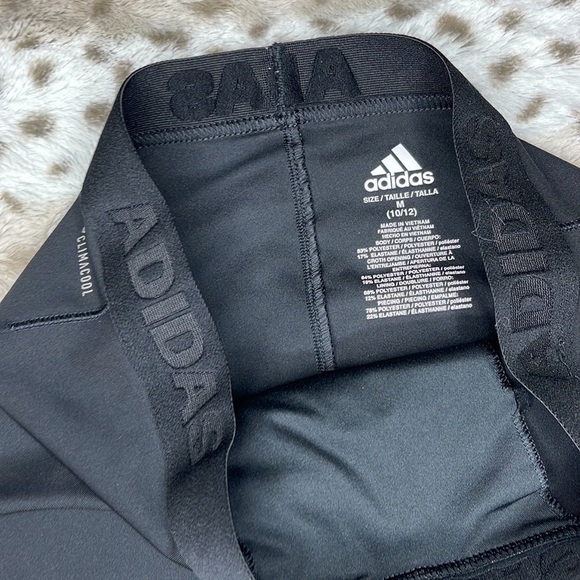 Adidas Girls Active Black Leggings Size M 10/12 - Picture 6 of 9